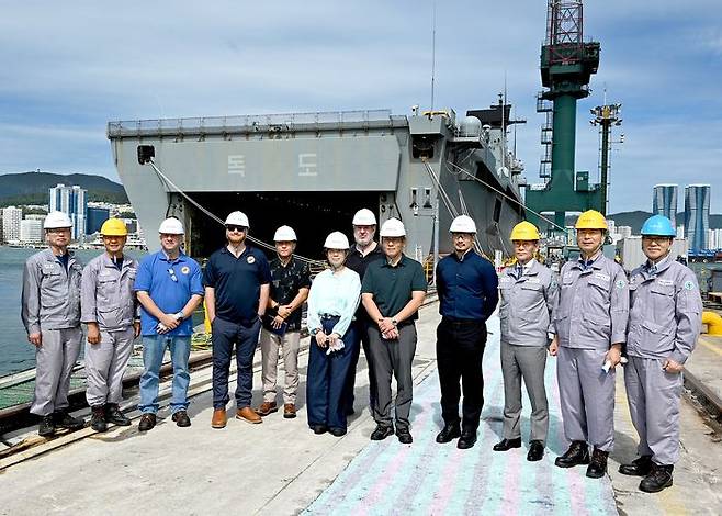 미 해군 해상체계사령부(NAVSEA) HJ중공업 영도조선소 현장실사.ⓒHJ중공업