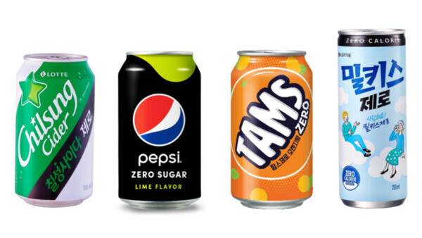 각종 제로음료. 롯데칠성 제공