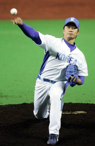 2006 월드베이스볼클래식 (WBC) 한국대표팀 : 롯데 연습경기에서의 오승환. IS 포토