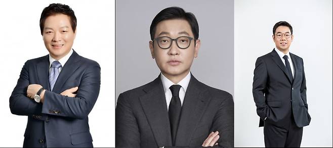 왼쪽부터 박주형 신세계 대표, 문성욱 신세계라이브쇼핑 대표, 제임스 장 지마켓 대표.