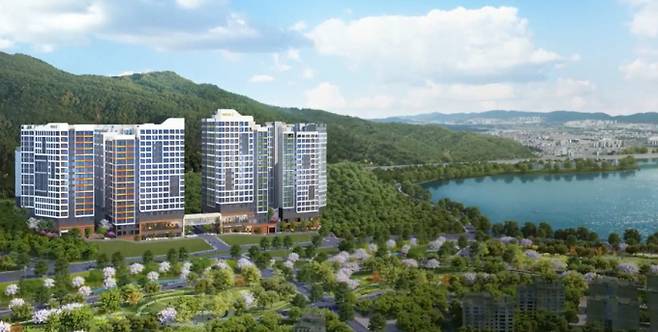 건설사들은 시니어 레지던스 사업에 박차를 가하고 있다. 사진은 대우건설 '백운호수 푸르지오 숲속의아침'. /사진=백운호수 푸르지오 숲속의 아침 홍보 영상 캡처