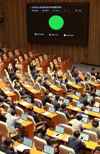 8월 24일 국회 본회의에서 더불어민주당 주도로 ‘노란봉투법’이 통과됐다. 뉴시스