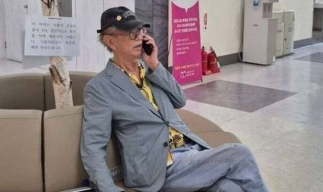 개그우먼 조혜련이 지난 6월 공개한 전유성의 모습. 사진ㅣ조혜련 인스타그램 캡처