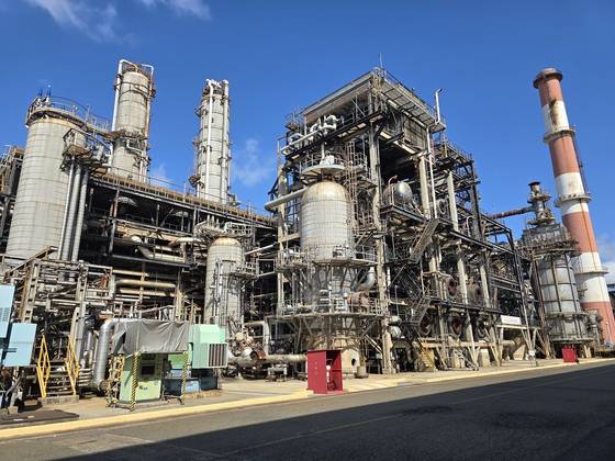 SK에너지가 울산콤플렉스(울산CLX)에 구축한 코프로세싱 방식의 지속가능항공유(SAF) 생산 설비 전경. 사진 SK이노베이션