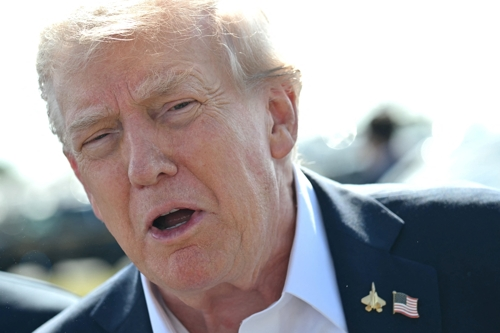 라이더컵 관전 위해 뉴욕 도착한 트럼프. [AFP 연합뉴스]