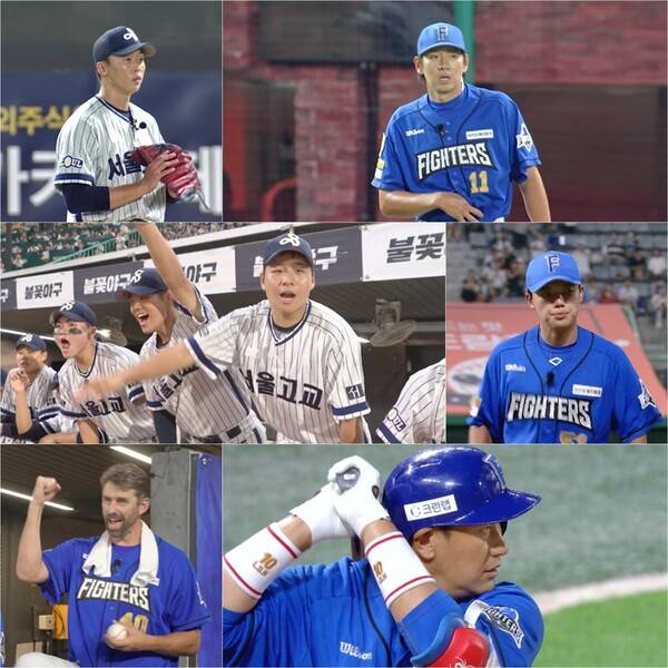 ▲ 29일 방송되는 '불꽃야구' 장면들. 명품 투수전의 주인공 이대은이 당황한 이유가 밝혀진다. 제공|스튜디오C1