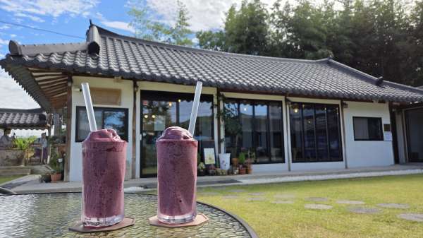 서천 한옥카페의 블루베리 스무디