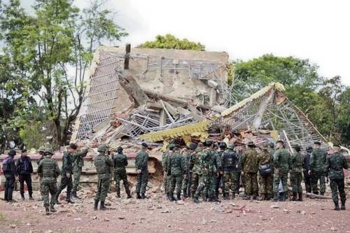 아세안(ASEAN·동남아시아국가연합) 휴전 감시단이 지난 27일 태국 동부 우본라차타니주 총안마 지역을 시찰하는 모습.  방콕포스트 홈페이지 캡처. 연합뉴스