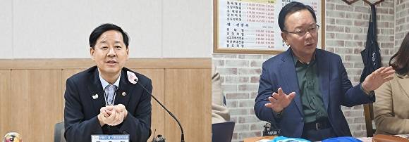 구윤철 경제부총리와 김부겸 전 국무총리(왼쪽부터) [사진=연합뉴스]