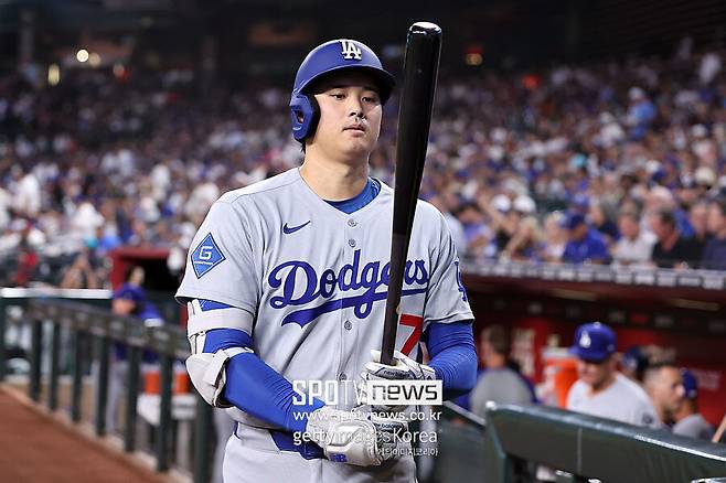 ▲ 오타니는 올해 홈런왕을 차지하면 알렉스 로드리게스 이후 첫 3년 연속 홈런왕에 오를 수 있지만, 28일 결장으로 그 가능성은 더 떨어졌다