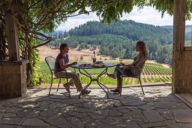 미국 오리건주 월라멧 밸리 와이너리 스테이.