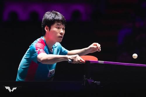 장우진의 WTT 마카오 챔피언스 때 경기 장면  [WTT 인스타그램 캡처. 재판매 및 DB 금지]