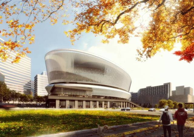 이달 말 경기 수원시 광교융합타운에 개관하는 경기도서관 조감도. 약 1200억 원을 들여 건립하는 경기도의 대표도서관으로 주변 행정 시설과의 시너지 효과가 기대된다. 경기도 제공