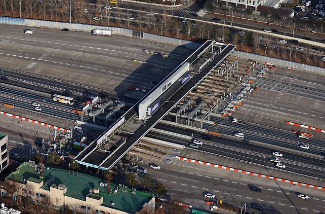 경기 성남시 궁내동 서울요금소 인근 경부고속도로 전경. (사진=연합뉴스)