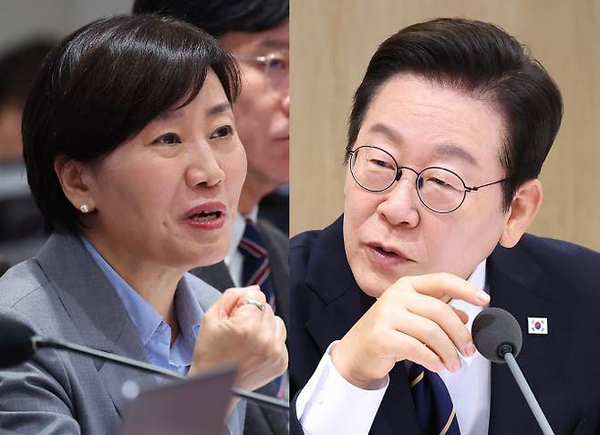 송미령 농림축산식품부 장관(왼쪽)이 30일 용산 대통령실에서 이재명 대통령이 주재한 제44회 국무회의에서 발언하고 있다 (사진=연합뉴스)