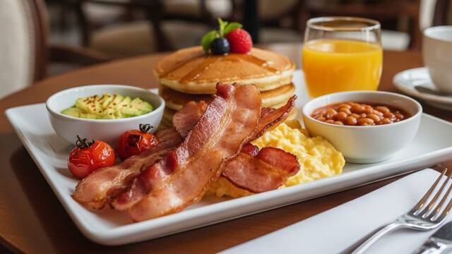 염증을 줄이는 아침 식단으로는 오메가-3가 풍부한 연어, 항산화 성분이 가득한 블루베리, 염증을 억제하는 마늘 등을 포함하는 것이 이로울 수 있다｜출처: Gemini 생성