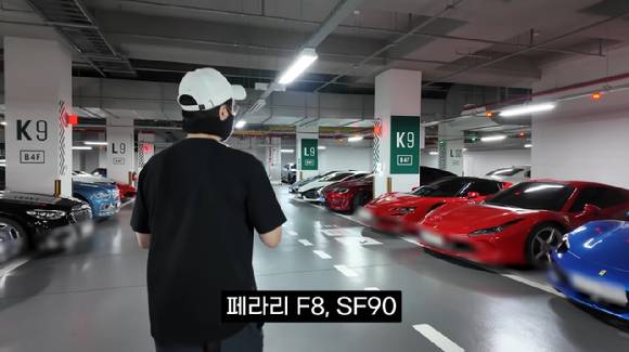 시그니엘 주차장 [사진=터보832 유튜브 캡처]