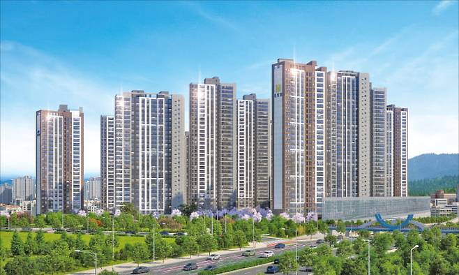 충남 ‘천안 휴먼빌 퍼스트시티’ 투시도.