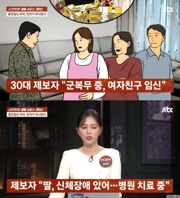 지난 29일 JTBC 사건반장에서는 11년간 키운 딸이 친자가 아니었다는 30대 남성 사연을 소개했다. /사진=JTBC 사건반장