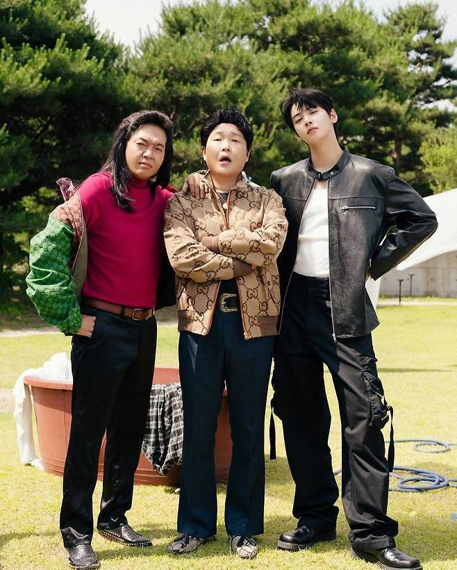 왼쪽부터 박지환 싸이 차은우/싸이 계정 캡처