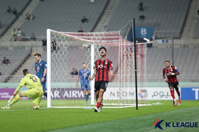 득점 후 포효하는 최준 [한국프로축구연맹 제공. 재판매 및 DB 금지]