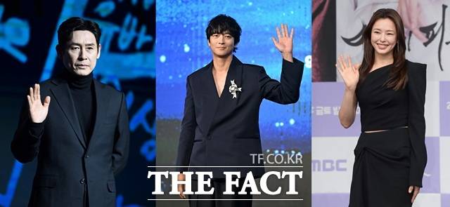 배우 설경구 강동원 이하늬(왼쪽부터). 이들은 모두 대중문화예술기획업에 등록하지 않고 1인 기획사를 설립해 운영한 사실이 알려져 논란이 됐다./더팩트DB