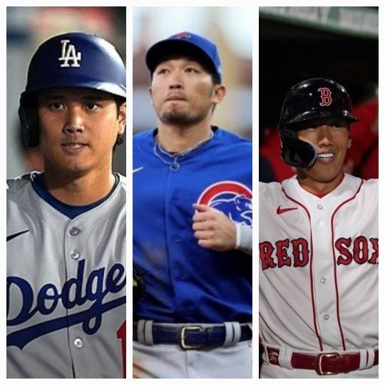 왼쪽부터 오타니, 스즈키, 요시다