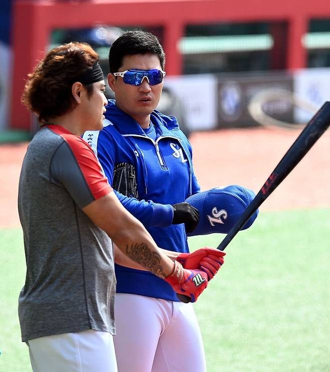 ▲ 왼쪽부터 현역 시절 추신수, 오승환 ⓒ삼성 라이온즈