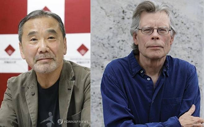 무라카미 하루키(왼쪽)와 스티븐 킹 [연합뉴스 자료사진·스티븐 킹 웹사이트. 재판매 및 DB 금지]