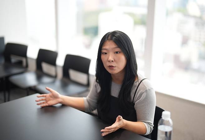 지난 달 29일 서울 강남구 컬리 본사에서 이은영 컬리 그로스본부장이 뉴스1과 인터뷰를 하고 있다.(컬리 제공).