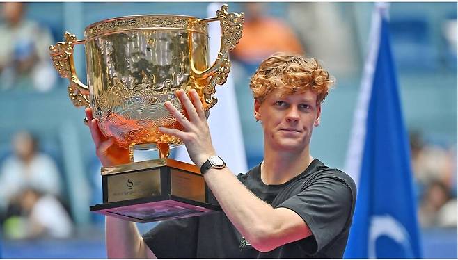 베이징 ATP 500(2025 차이나오픈) 챔피언에 오른 야니크 시너. 사진/ATP 투어