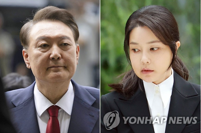 내란 재판 중인 윤석열 전 대통령(왼쪽)과 김건희 [사진 연합뉴스]