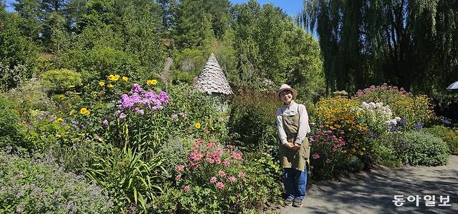 우에노팜에서 우리 일행을 안내해준 우에노 사유키 씨. 홋카이도 가든가도를 만든 일등공신이다. 김선미 기자 kimsunmi@donga.com