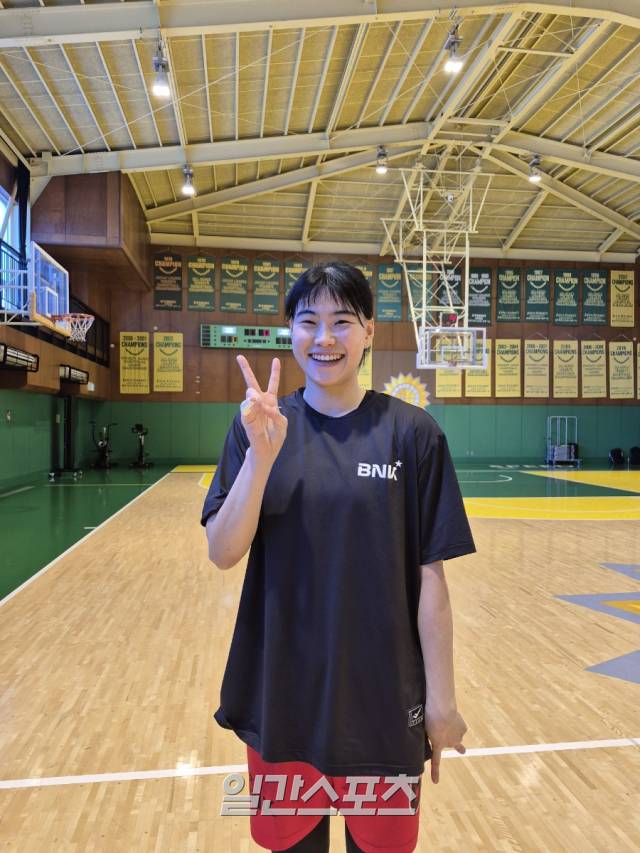 일본 전지훈련을 소화 중인 BNK 가드 이소희. BNK 제공