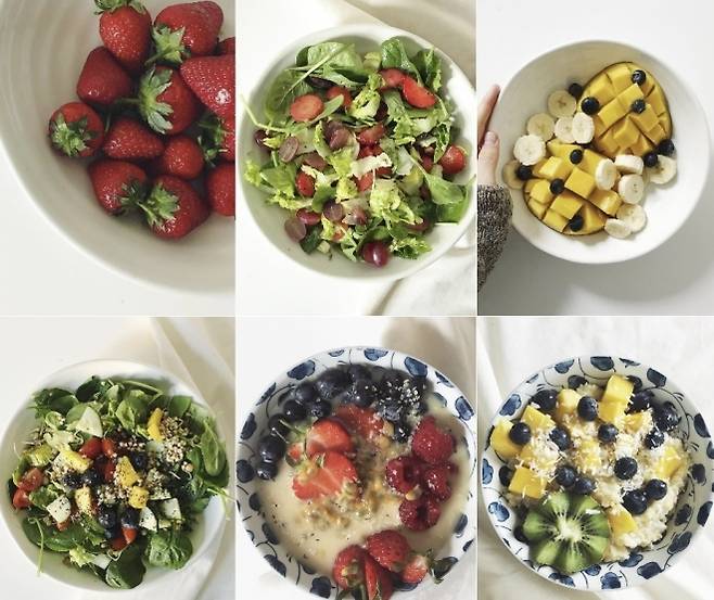 폴란드 출신인 카롤리나 크시자크(27)는 생과일만 섭취하는 극단적인 식단인 ‘과일주의(fruitarian)’를 고수하다 결국 숨졌다. 사진은 크시자크가 SNS를 통해 공개한 식단. 카롤리나 크시자크 인스타그램(@carolina.mariie) 캡처