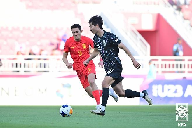지난 2024 아시아축구연맹(AFC) 23세 이하(U-23) 아시안컵 당시 한국-중국전 경기 모습. /사진=대한축구협회 제공