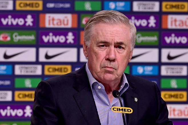 카를로 안첼로티 브라질 축구대표팀 감독. AFP연합뉴스