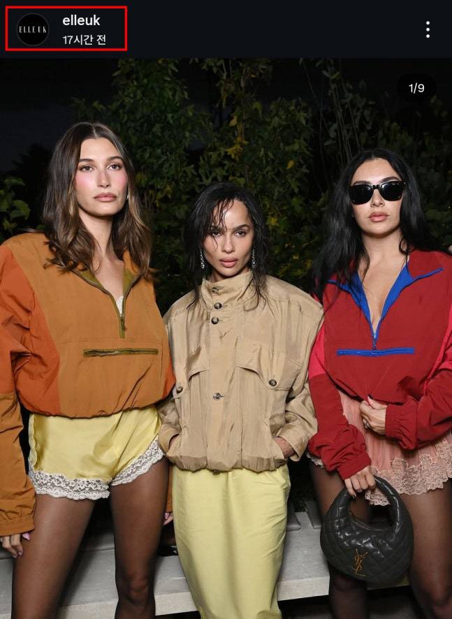 엘르 UK 글로벌 앰버서더인 로제만 크롭해 잘라낸 사진