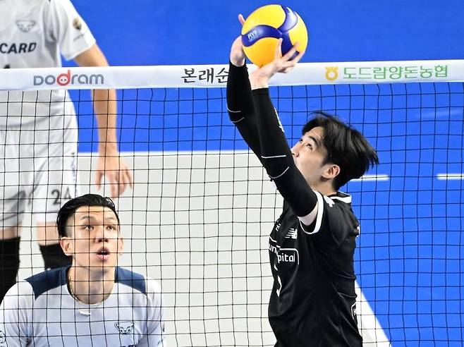 현대캐피탈 김명관의 토스.현대캐피탈 제공