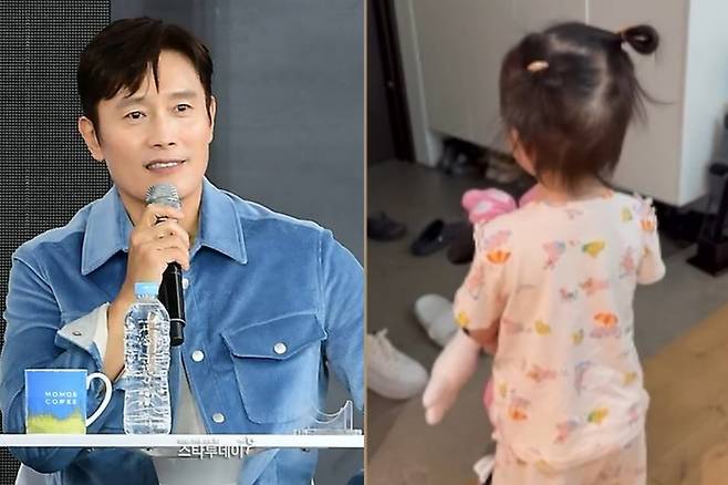 이병헌, 이병헌 딸 모습. 사진|스타투데이DB, 이민정 SNS