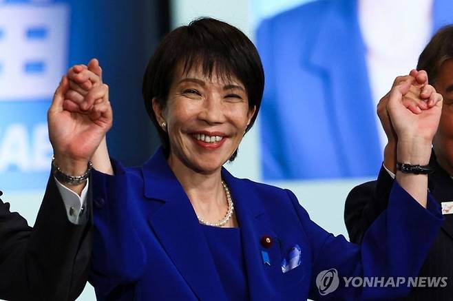 다카이치 시나에 일본 자민당 총재 [사진출처=AFP/연합]