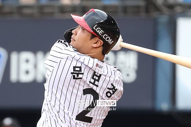 ▲ 시즌 막판 저조한 타격감으로 한국시리즈에 직행한 LG에 일말의 불안감을 남긴 문보경 ⓒ곽혜미 기자