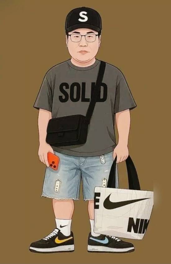 ‘영포티’(젊은 척하는 40대) 모습을 형상화한 이미지. 온라인 커뮤니티 갈무리