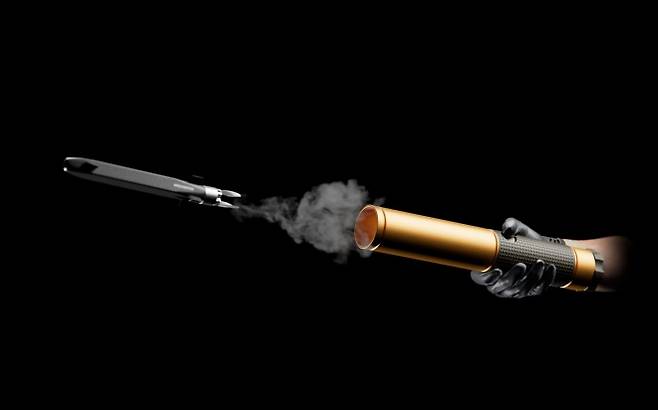 스웨덴 노르딕 에어 디펜스(NAD)가 개발 중인 소형 요격 미사일은 휴대용 캐논 형태 발사기로도 운용할 수 있다. 사진=NAD