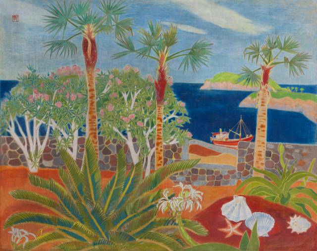 천경자, 제주도 풍경, 1956, 종이에 채색, 120x151cm /제공=서울미술관, 한솔문화재단 소장