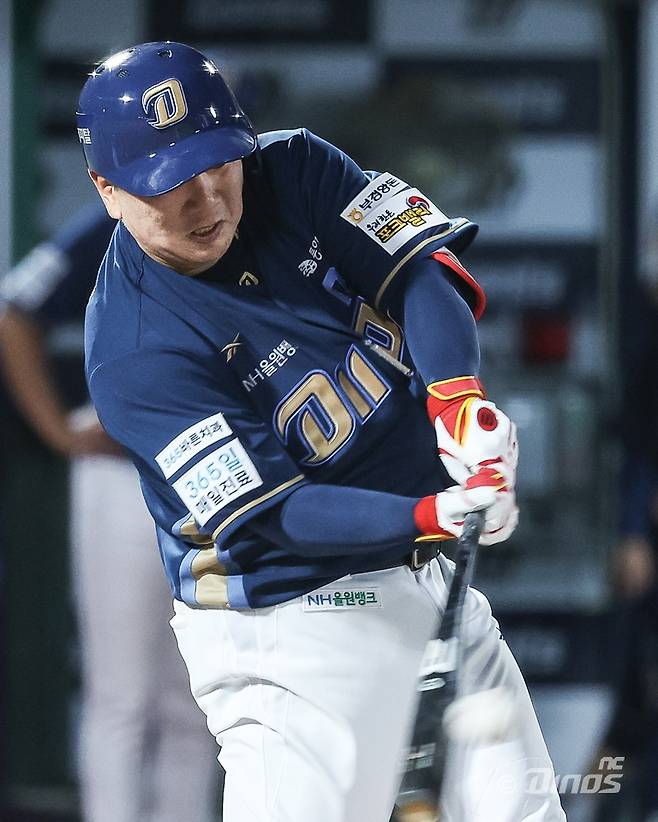 ▲ 이우성은 시즌 막판 괄목할 만한 타격감 상승세를 선보이며 이번 포스트시즌의 키맨으로 떠올랐다 ⓒ NC 다이노스