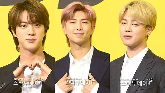방탄소년단 진, RM, 지민. 사진| 스타투데이 DB