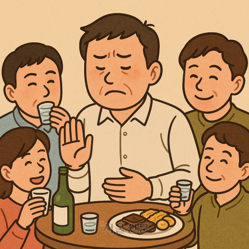 챗GPT가 생성한 명절 술자리 이미지. 서울신문 DB