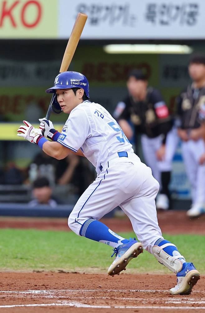 ▲ NC와 와일드카드 결정전 1차전에서 공수 모두 아쉬움을 남긴 김지찬 ⓒ삼성라이온즈