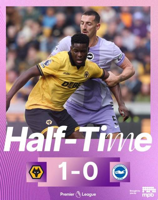 울버햄튼-브라이튼 경기 모습. /사진=브라이튼 공식 SNS 갈무리